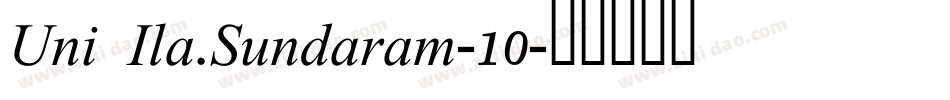 Uni Ila.Sundaram-10字体转换